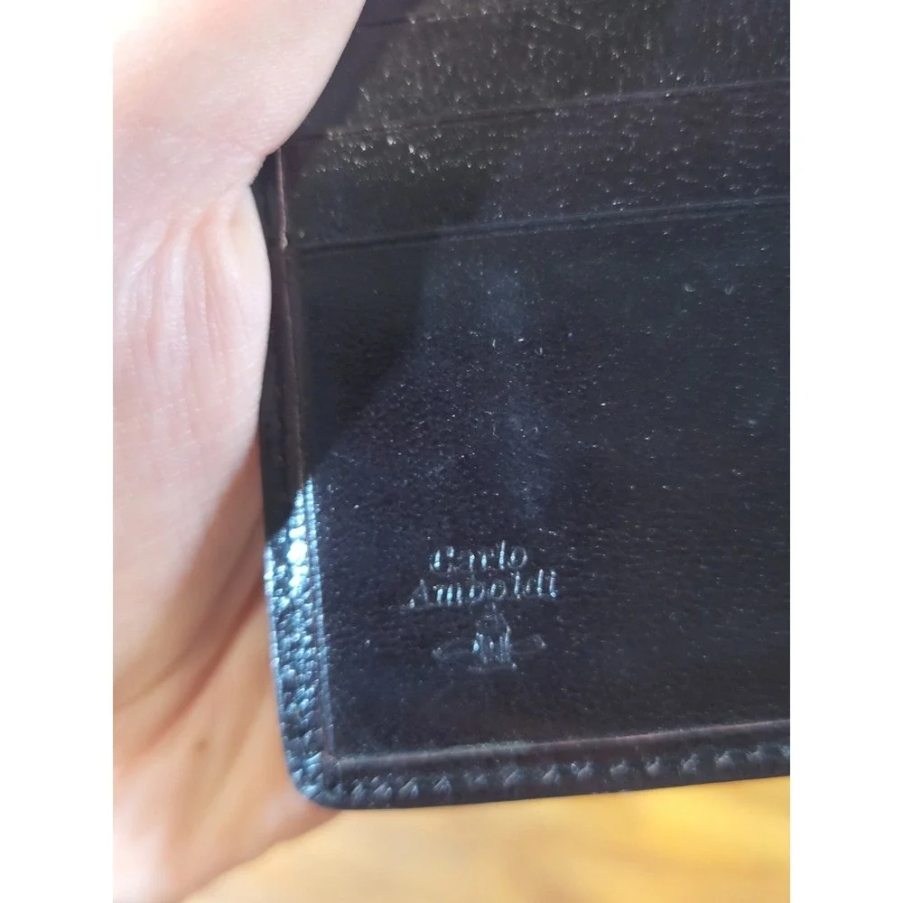 Carlo Amboldi Wallet Dark Brown Leather Bi Fold Wallet